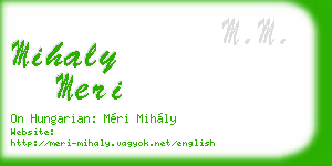 mihaly meri business card